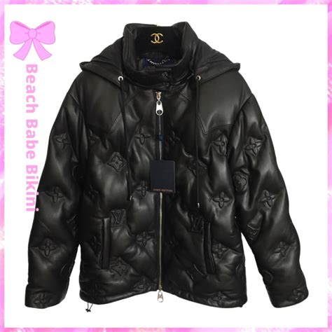 louis vuitton leather puffer jacket